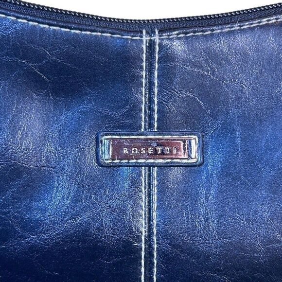 Rosetti Black Faux Leather Shoulder Bag Purse w/ Built-in Wallet Compartment - Picture 12 of 12